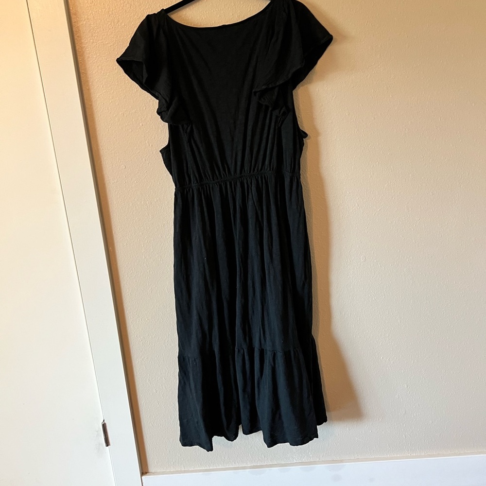 JCrew Factory midi dress with flutter sleeves